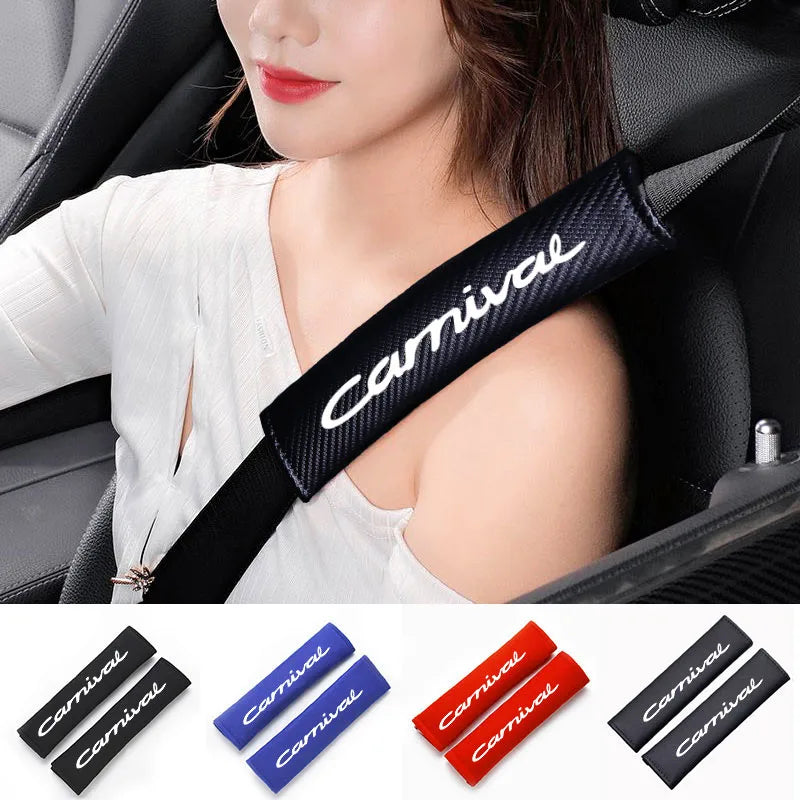 Car Safety Belt Cover Adjustable Seat Belt Cover Shoulder Strap Covers For KIA carnival Accessories Car Shoulder Protector Pad