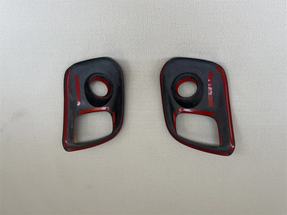 For Fiat, Abbas Fiat 595 Abarth Carbon Fiber, Front Lip, Front Shovel Chin Modification Front Fog Lamp Cover
