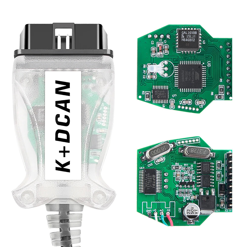 K DCAN K+CAN FTDI Chip OBD2 Auto Car Diagnostic Tools OBD 2 Scanner Switch USB Interface Cable K + DCAN OBD Diagnostic Cable