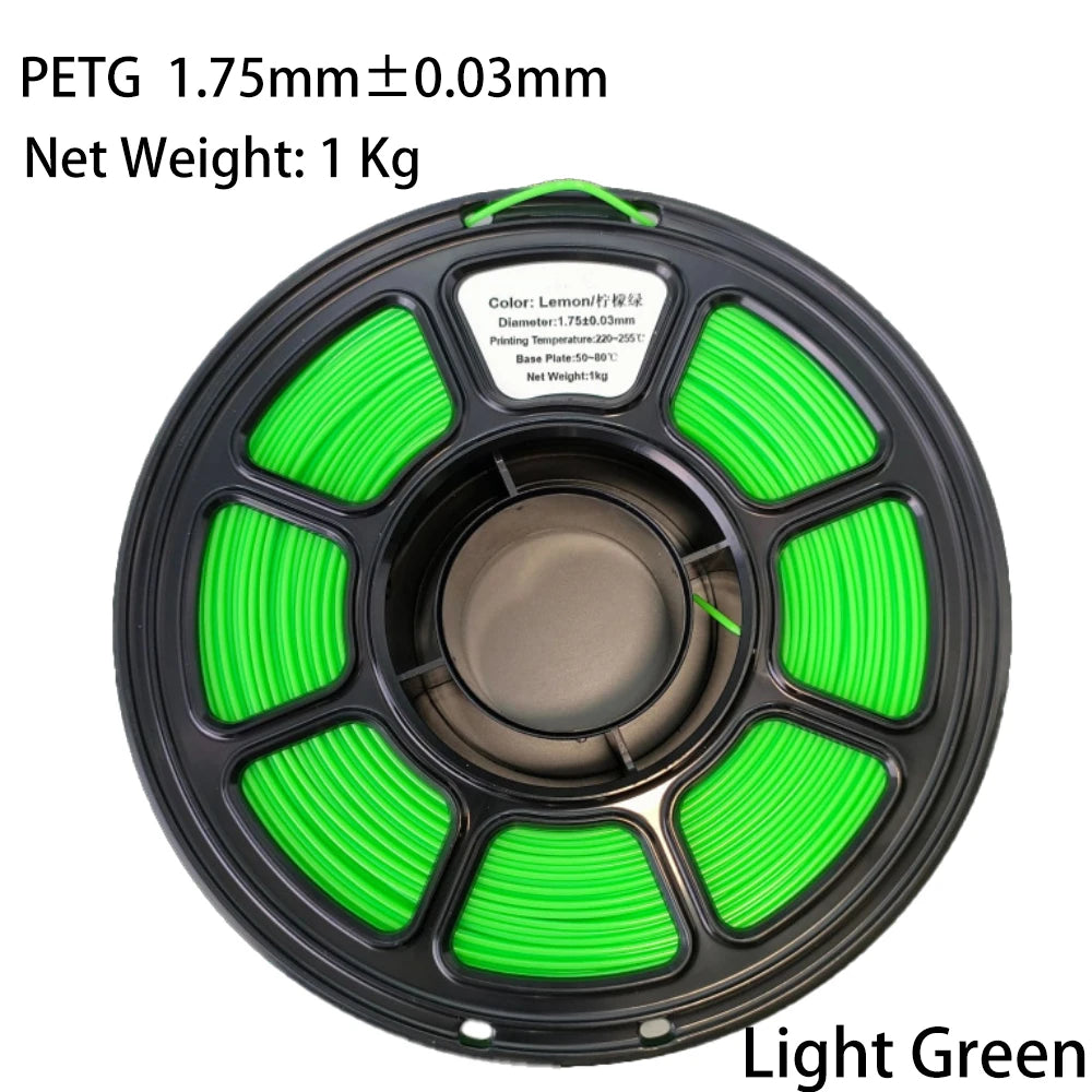 PLA/PETG Colorful 3D Filament Net Weight 1KG High Speed 3D Printer Filament High Flow Speed 3D Printing Mateial Pla 3D Printer