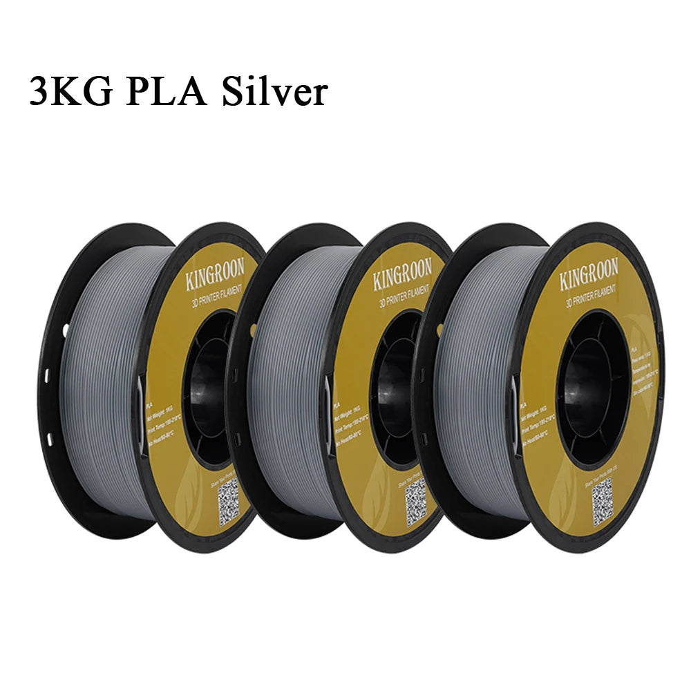 KINGROON 3KG PLA Filament 1.75mm PLA For 3D Printer 1KG per Roll PLA Material for 3D Printing filamento pla 3D Printer Filament
