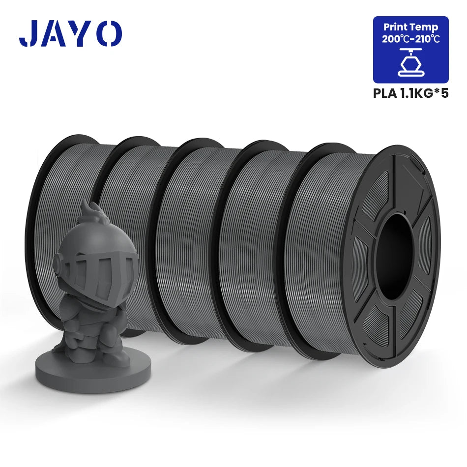 JAYO PLA / PLA Plus/ SILK PLA / PLAMeta/TPU SILK/ABS / PETG 3D Filament 1.75mm 0.65/1.1KG 3D Printer Filament PLA Rainbow 5Roll