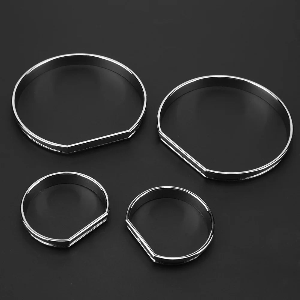 For BMW E46 Chrome Gauge Dash Dial Rings Bezel Trim Speedometer AC for BMW E46 M M3 Car Circle Styling Cover Car Accessories
