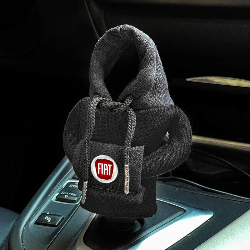 Car Gear Shift Lever Knob Sweatshirt Cover Auto Shift Cover For Fiat Abarth 500 595 124 Becquet Fiat Punto Ducato Palio Grande
