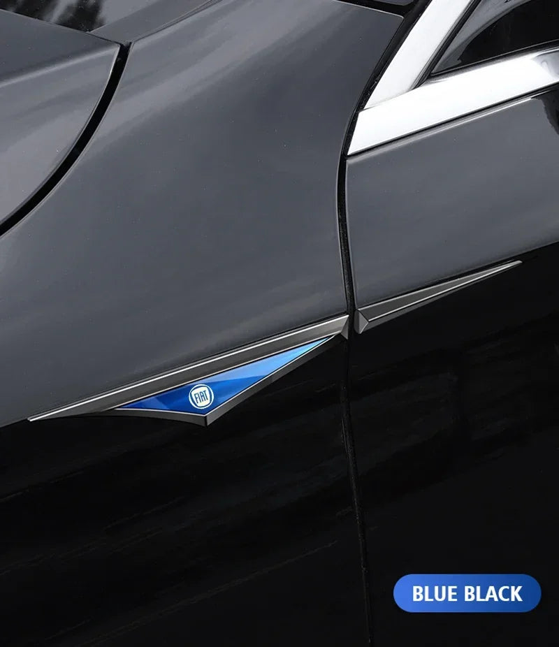 2pcs 3d alloy car stickers car accsesories accessory for fiat 500 500l 500x 500e abarth electric Stainless steel