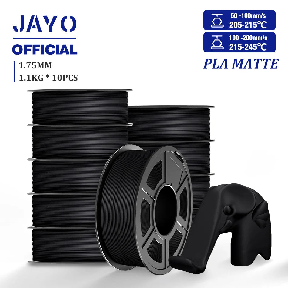 JAYO 3D Filament 1.75mm PLA / PLA Plus / PLA Meta/ Silk PLA+/PLA Matte 3D Prnter Filament 1.1KG For FDM Multicolor Set 10Rolls
