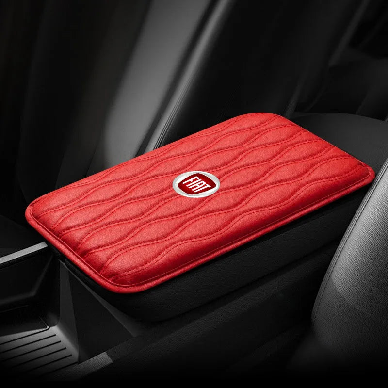 Car Armrest Mat Center Console Leather Protection Cushion For Fiat Ducato Abarth Tipo Panda Bravo Doblo Stilo 500 124 125