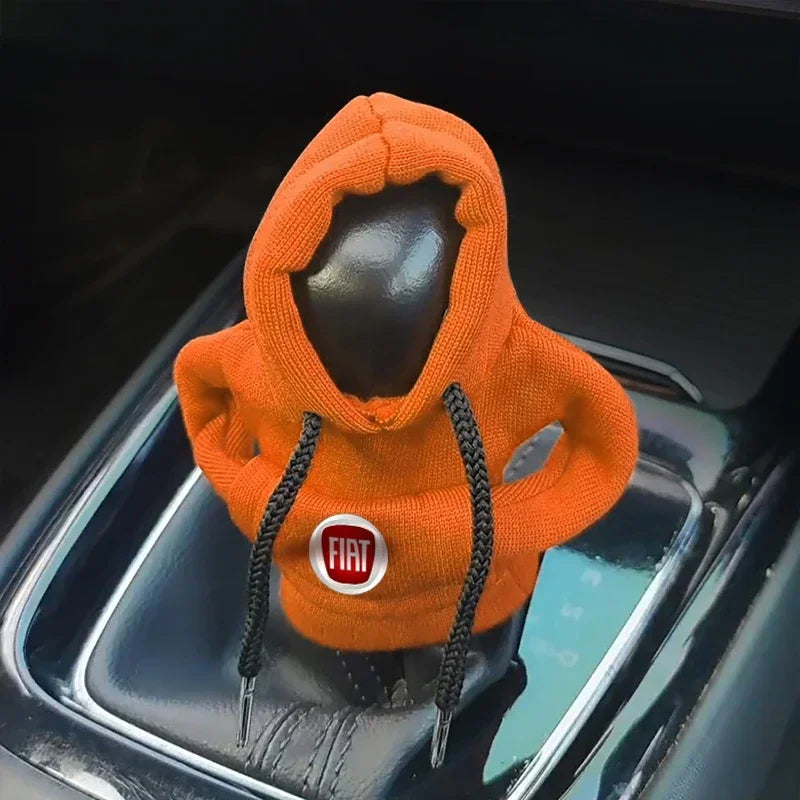Car Gear Shift Lever Knob Sweatshirt Cover Auto Shift Cover For Fiat Abarth 500 595 124 Becquet Fiat Punto Ducato Palio Grande