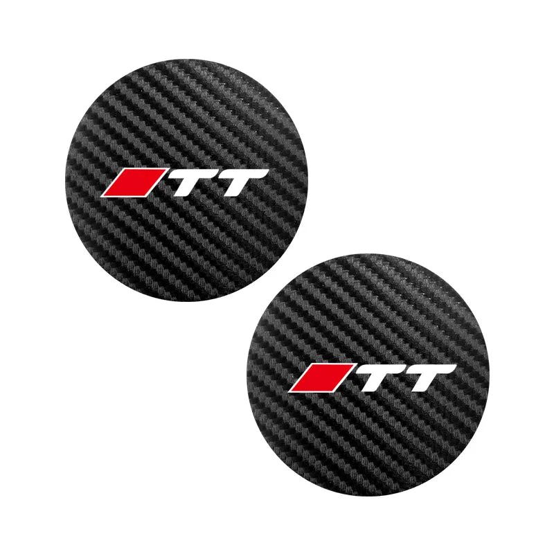 2Pcs Car Leather Coaster Mat Anti-slip Water Cup Pad For Audi A1 A3 A4 A5 A6 A7 A8 Q2 Q3 Q5 Q7 Q8 B6 B8 B9 C5 C7 TT S1 S7 S3 RS6