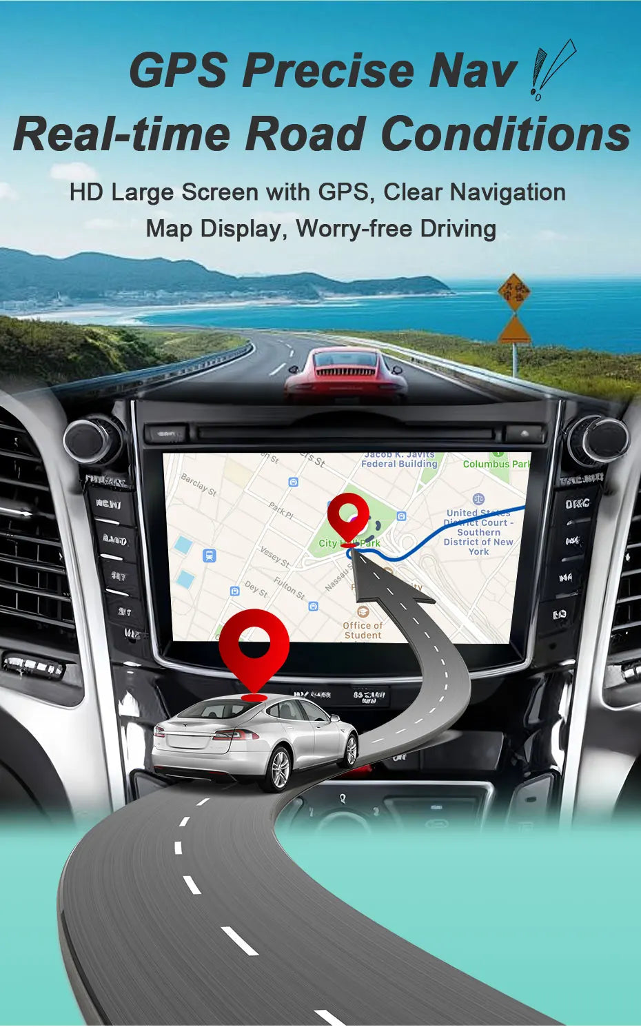 Android 16 Car Radio For Fiat 500 2016-2019 7inch Touch Screen Multimedia Player GPS Navi BT WiFi FM Radio Mirror Link Head Unit