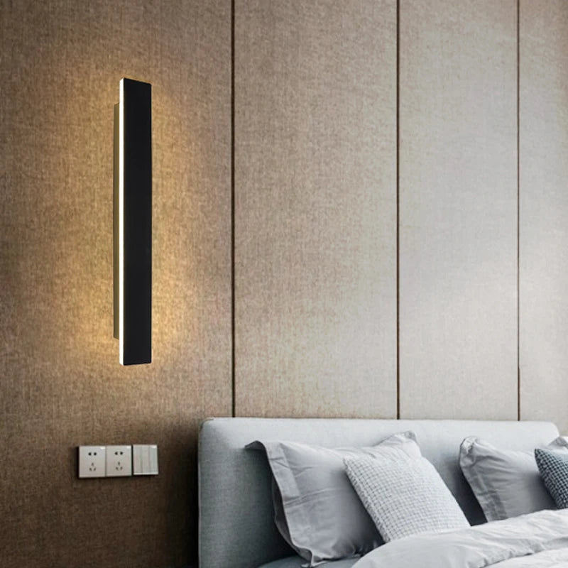 Modern Led Line Wall Light 40CM 15W AC220V Bedside Living Room Background Corridor Stair Porch Long Strip Sconce Lamp Home Decor