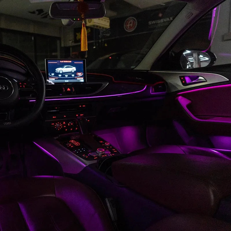 LED Lift Audio Speaker For Audi A6 C8 C7 A4 B9 RS5 RS4 Q5 Q7 A7 Tweeter With Ambient Light Upgrade Center Dashboard Lifting