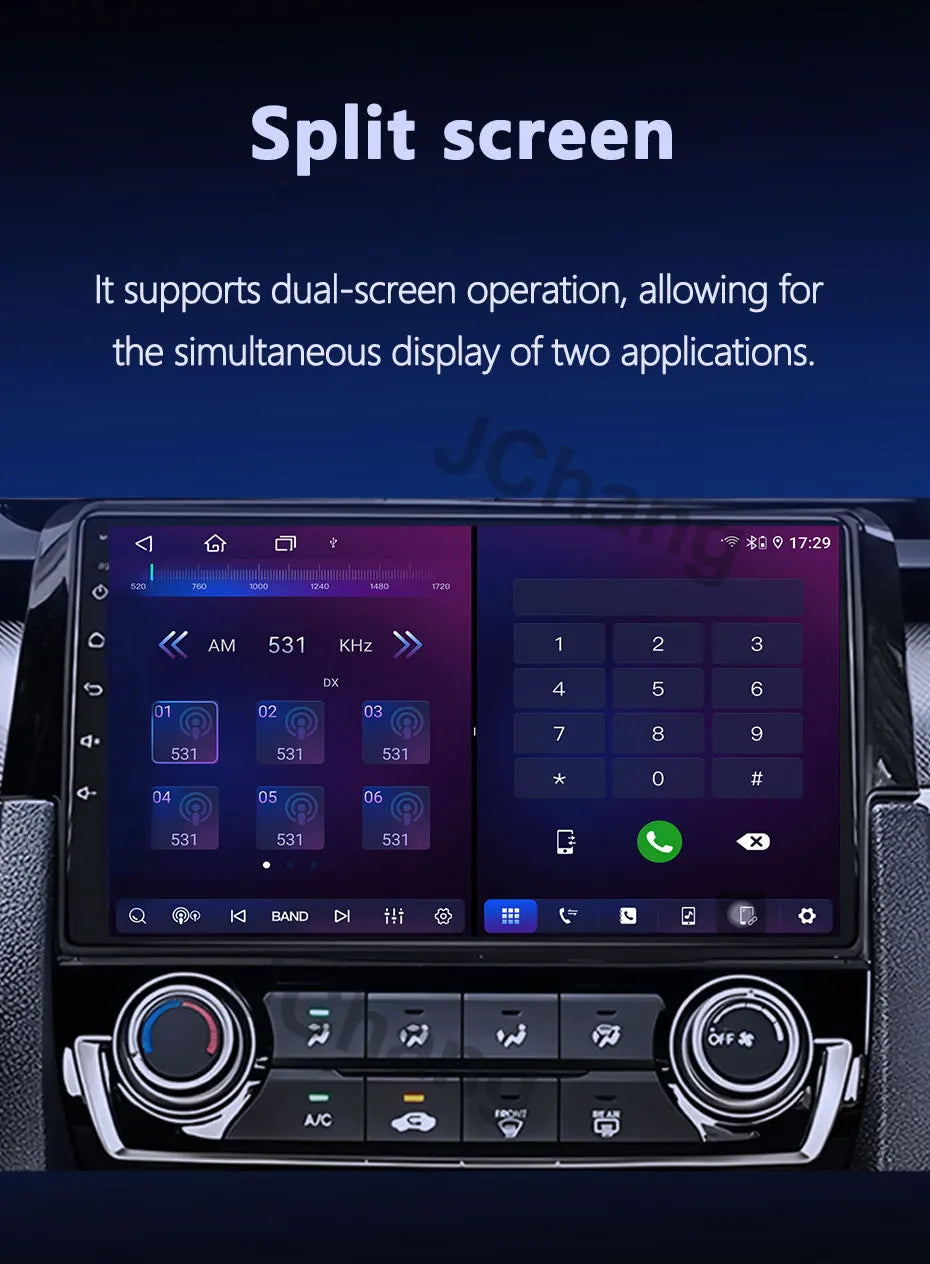 Video Player Carplay Car Radio for Fiat Ducato 2007 2008 2009 2010 2011 2012 - 2015 Android 15 Stereo Multimedia BT Auto Android