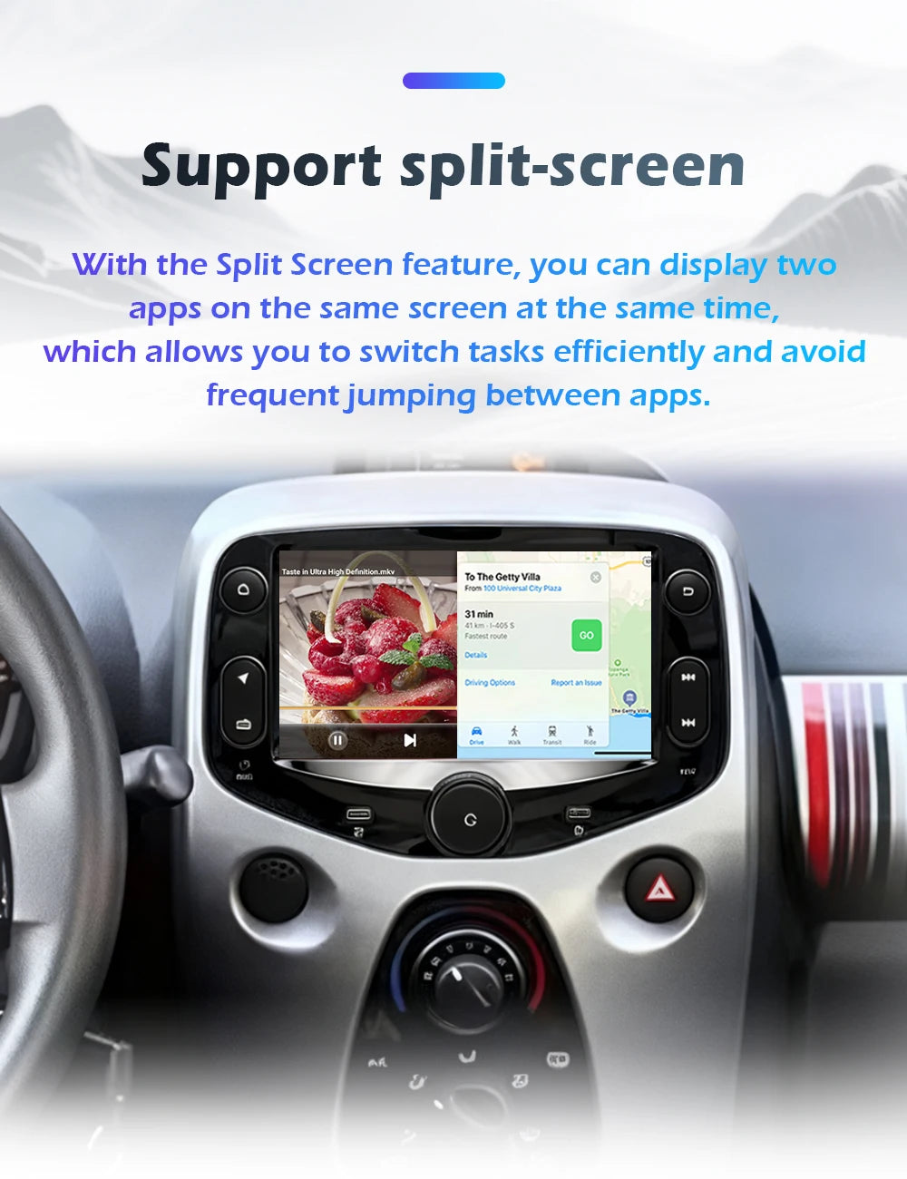Car intelligent system For FIAT 500 2016-2019 Android 16 Navigation GPS Wireless CarPlay Car Multimedia Screen Head Unit Wifi BT