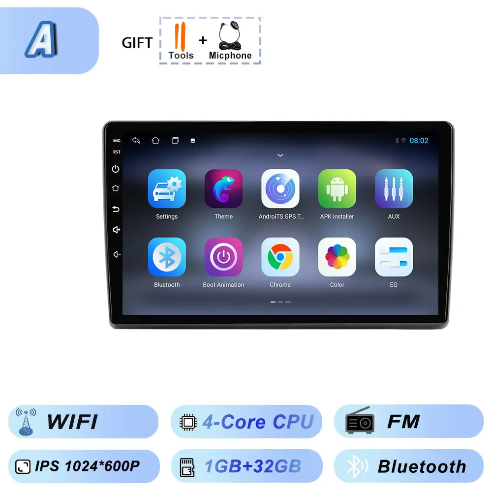 Video Player Carplay Car Radio for Fiat Ducato 2007 2008 2009 2010 2011 2012 - 2015 Android 15 Stereo Multimedia BT Auto Android